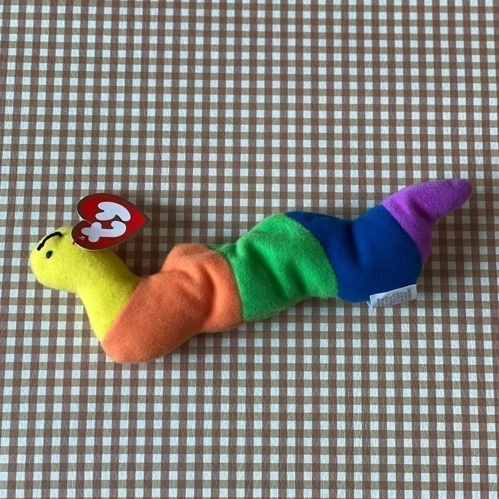 TY 1993 Teenie Beanie Babies INCH multicolor worm‎